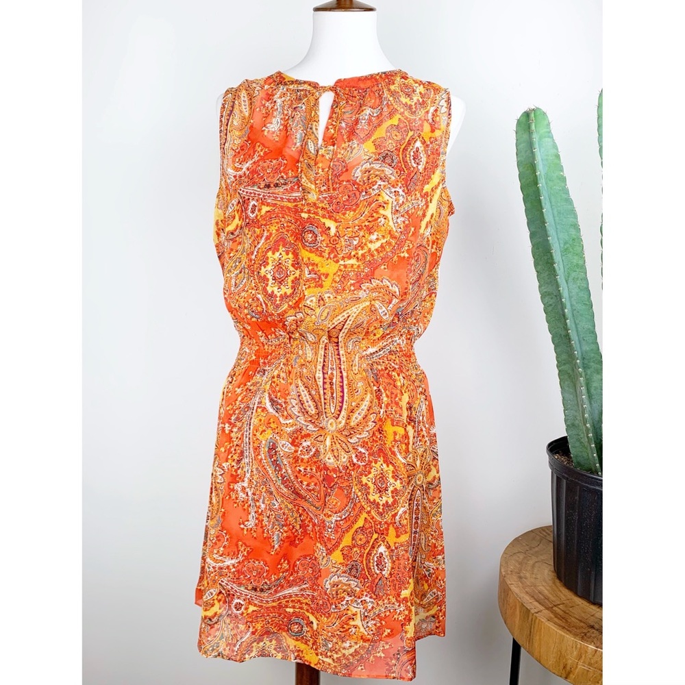 Lauren Ralph Lauren | Sheer Paisley Chiffon Dress